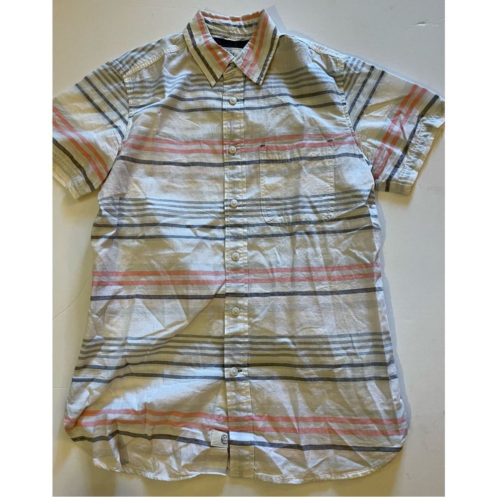 Free Planet Button Front Collared Shirt
